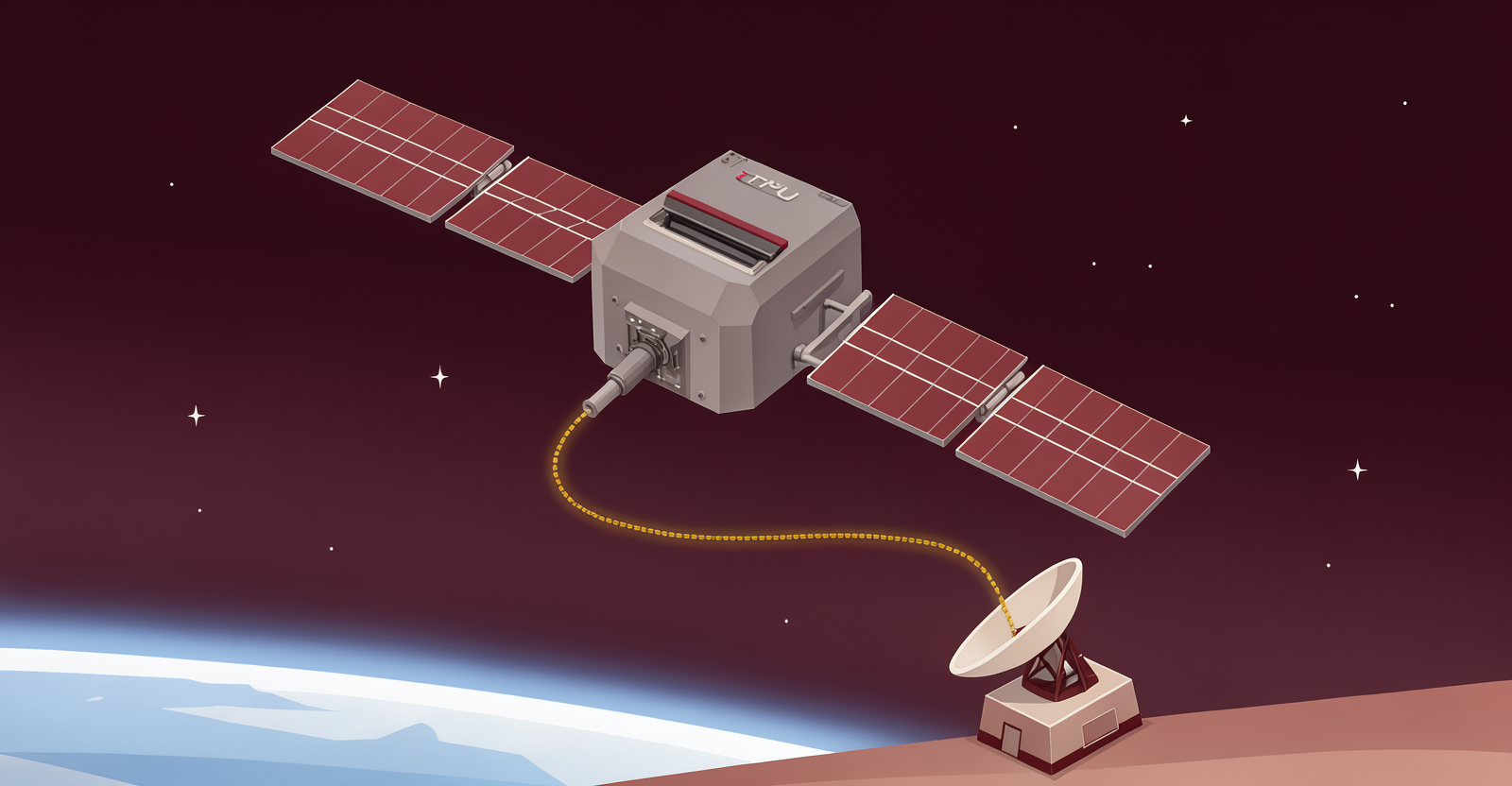 Google Project Suncatcher 原型衛星上的 Gemma 4 傳回首個 AI 回應(AI 生成示意圖)